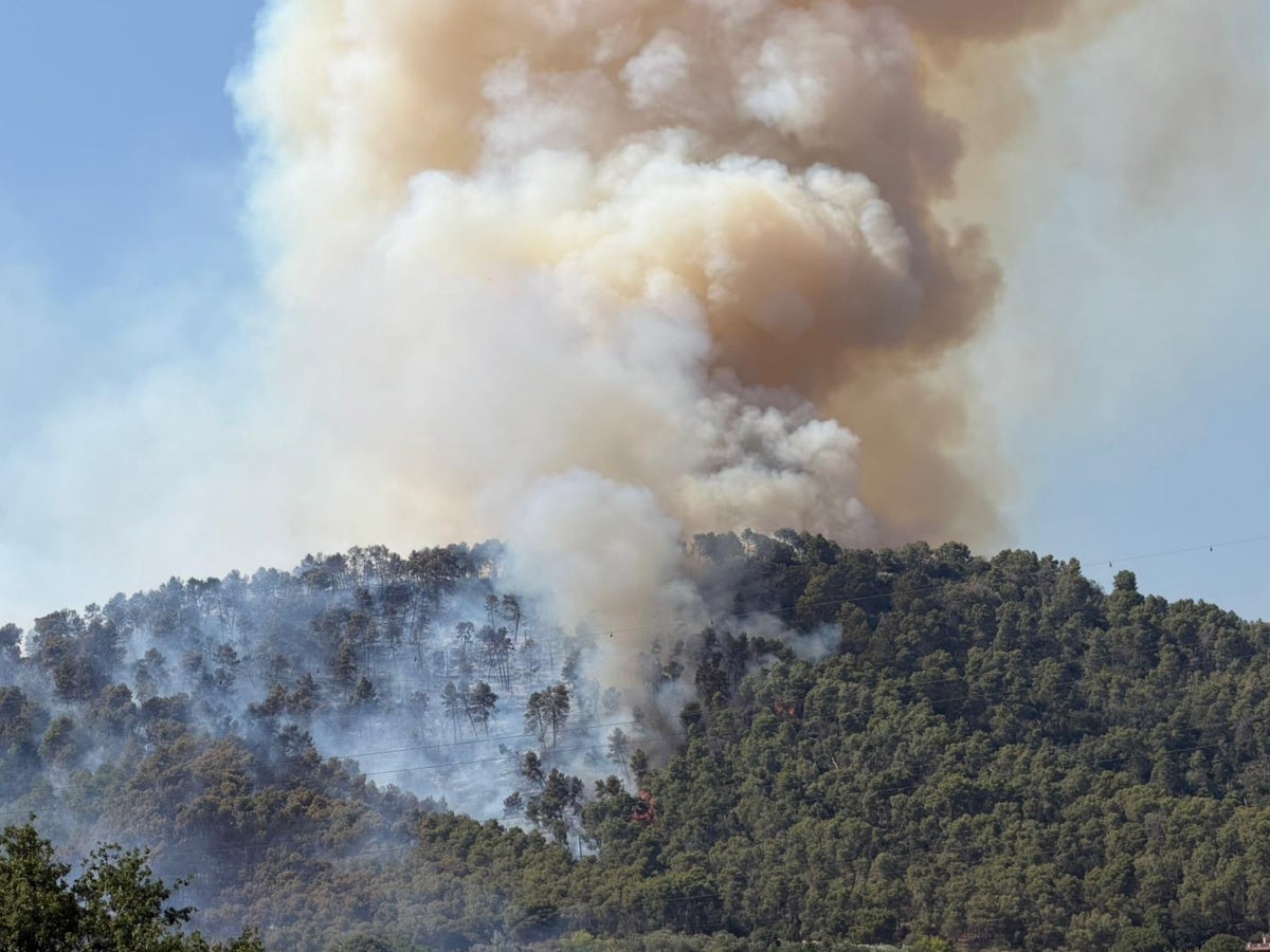 Imatge de l'incendi a Sentmenat. Autor: ACN.