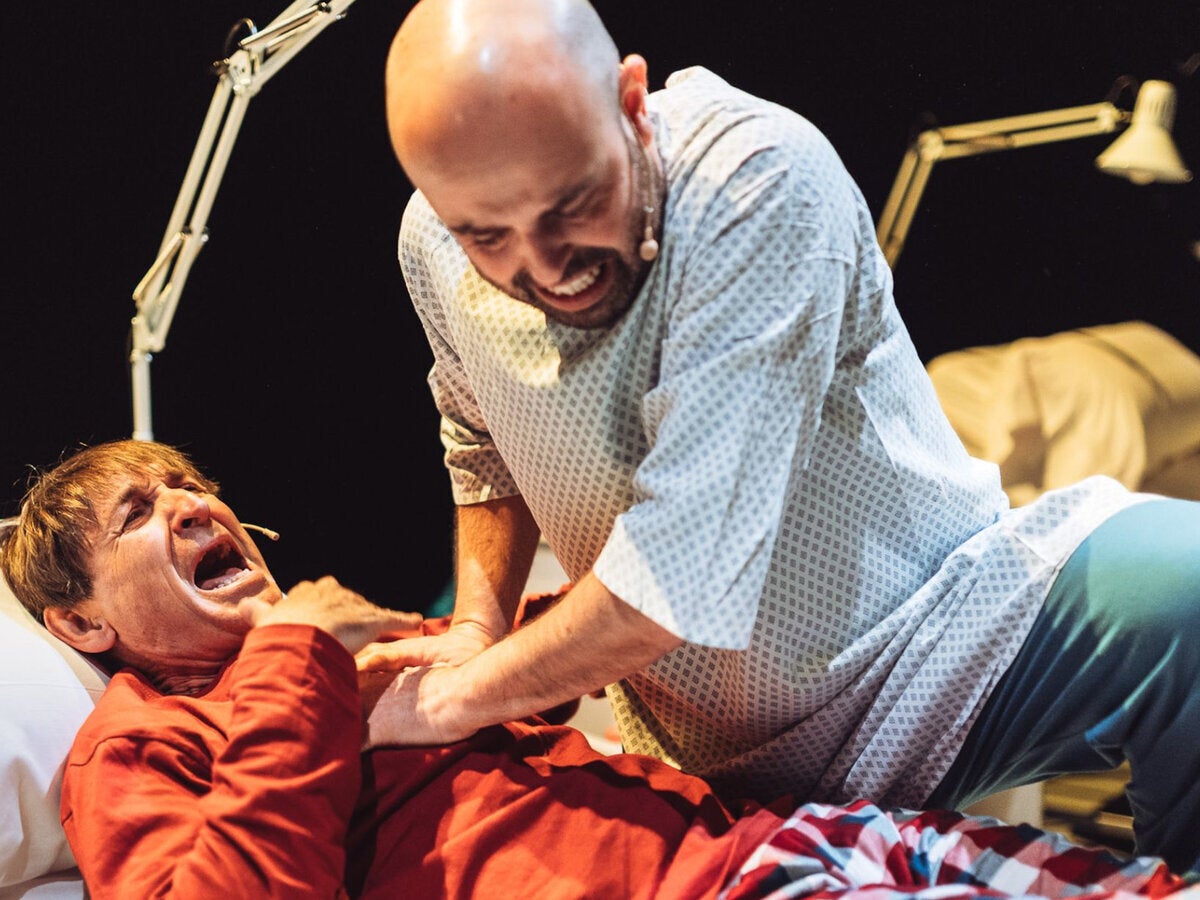 Albert Pla i Peyu, en un moment de 'Hamlet'. Autor: cedida a l'ACN pel Corral.