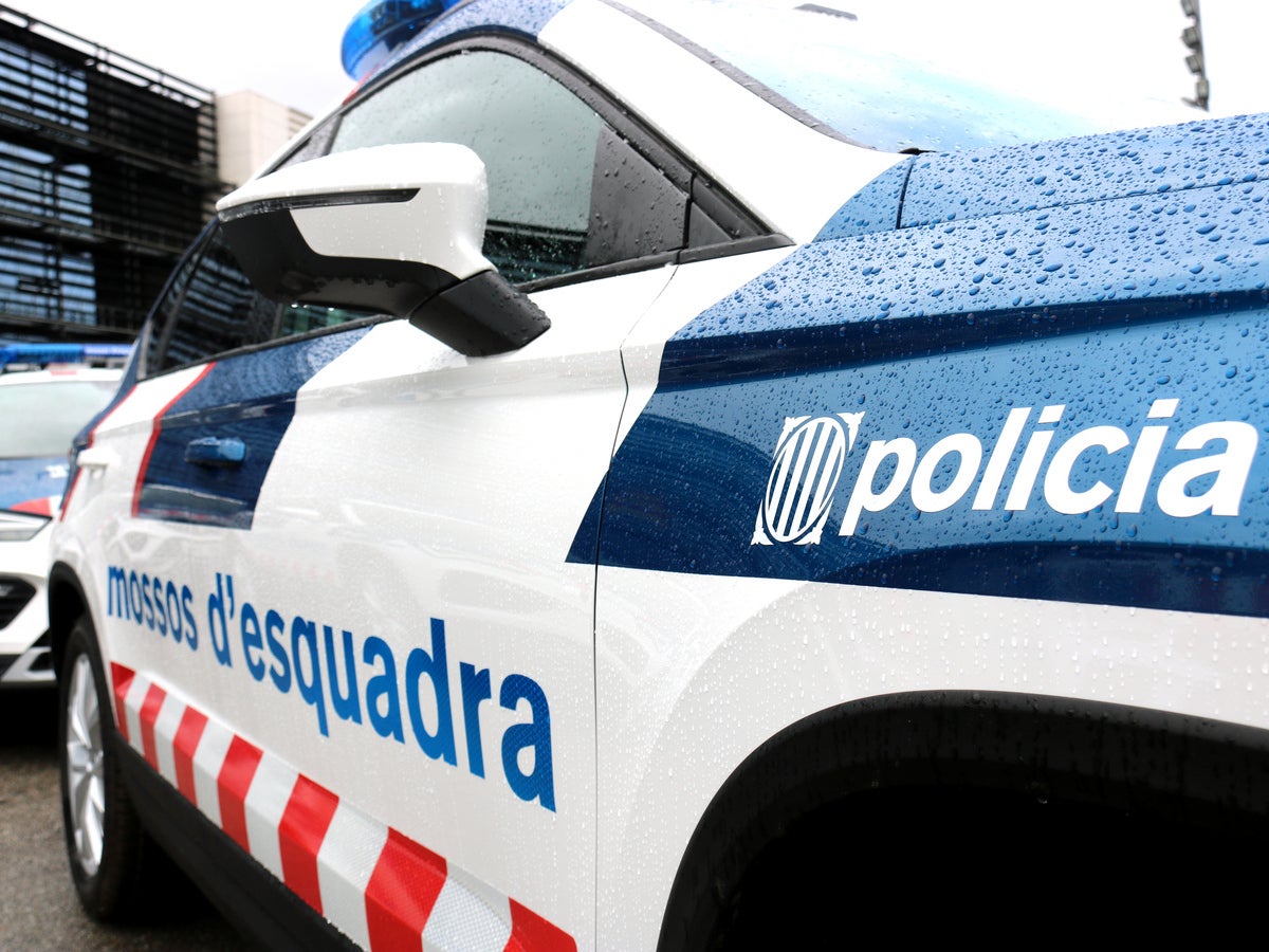 Pla de detall del lateral d'un vehicle dels Mossos d'Esquadra
