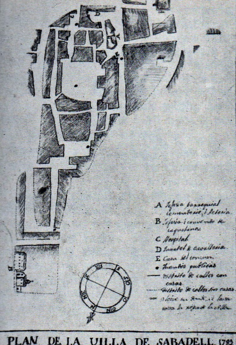 Plànol de Sabadell de Bosch i Cardellach