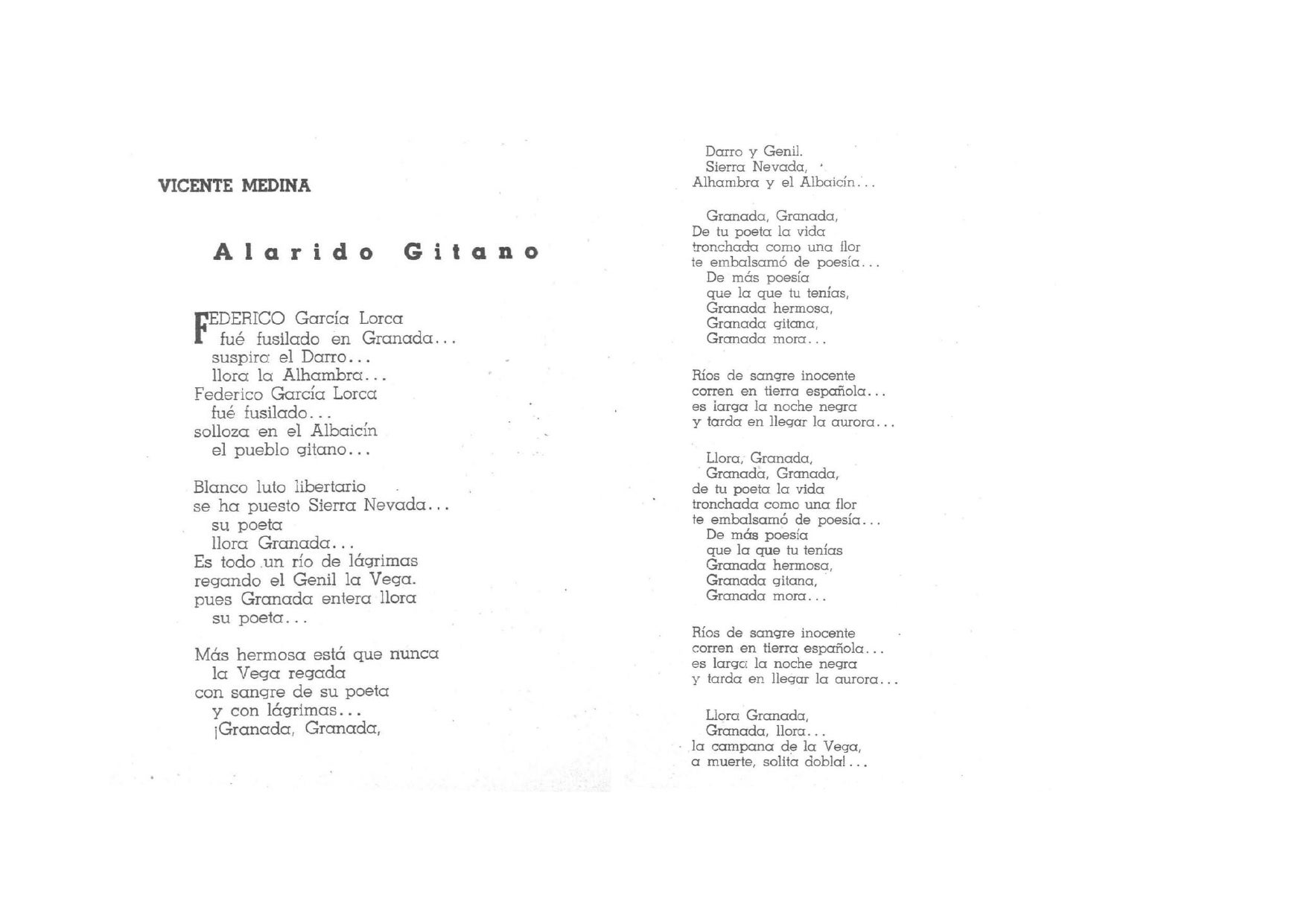 'Alarido gitano', de Vicente Medina