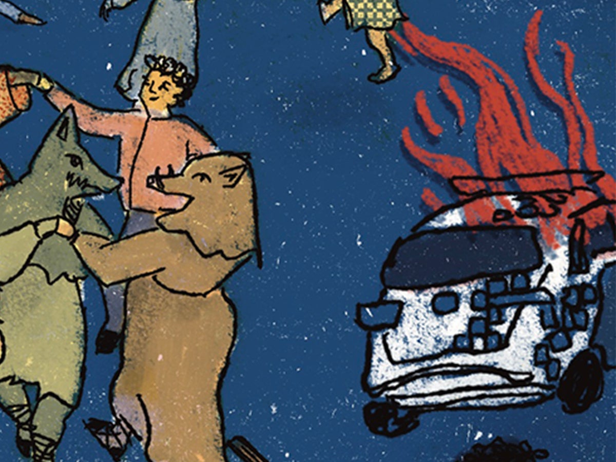 Un fragment del cartell de les Barraques, obra de la il·lustradora Laia Dalmases.