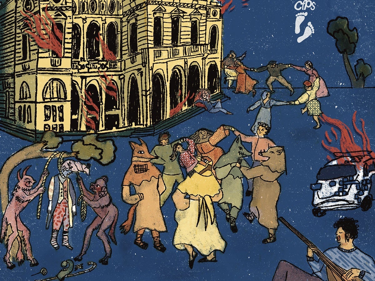 Un fragment del cartell de les Barraques, obra de la il·lustradora Laia Dalmases. 