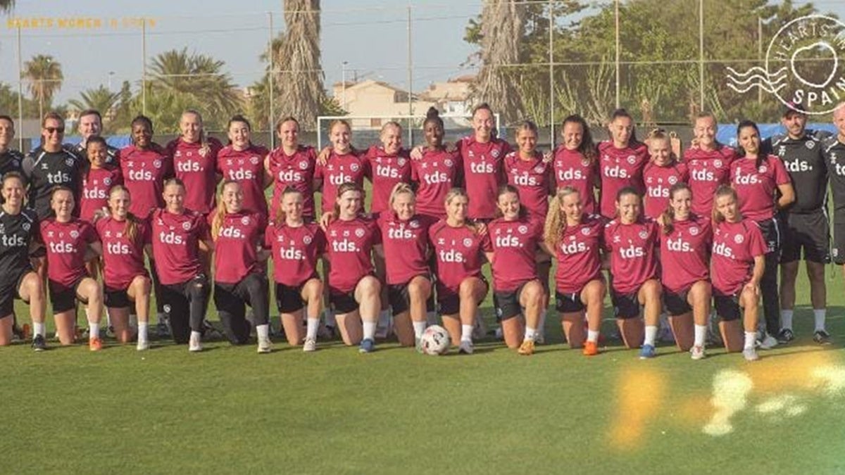 La plantilla del Hearts. Cedida