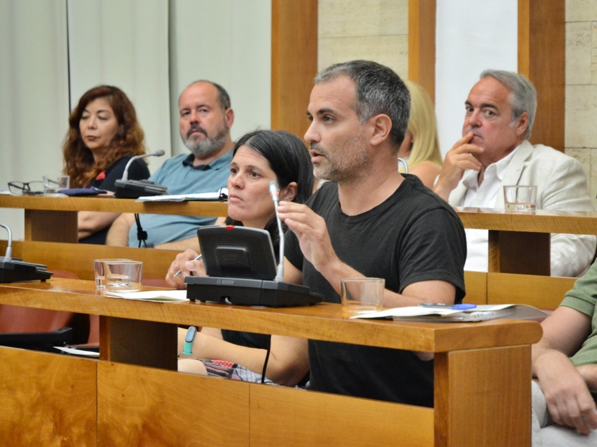 El portaveu de la Crida, Oriol Rifer, al ple. Autor: J.d.A.