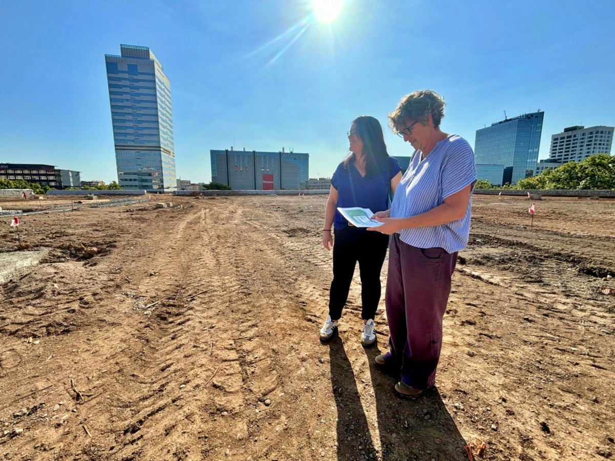 Visita d'obres a l'aparcament de l'Eix Macià, el 12 d'agost de 2026. Autor: J.d.A. 
