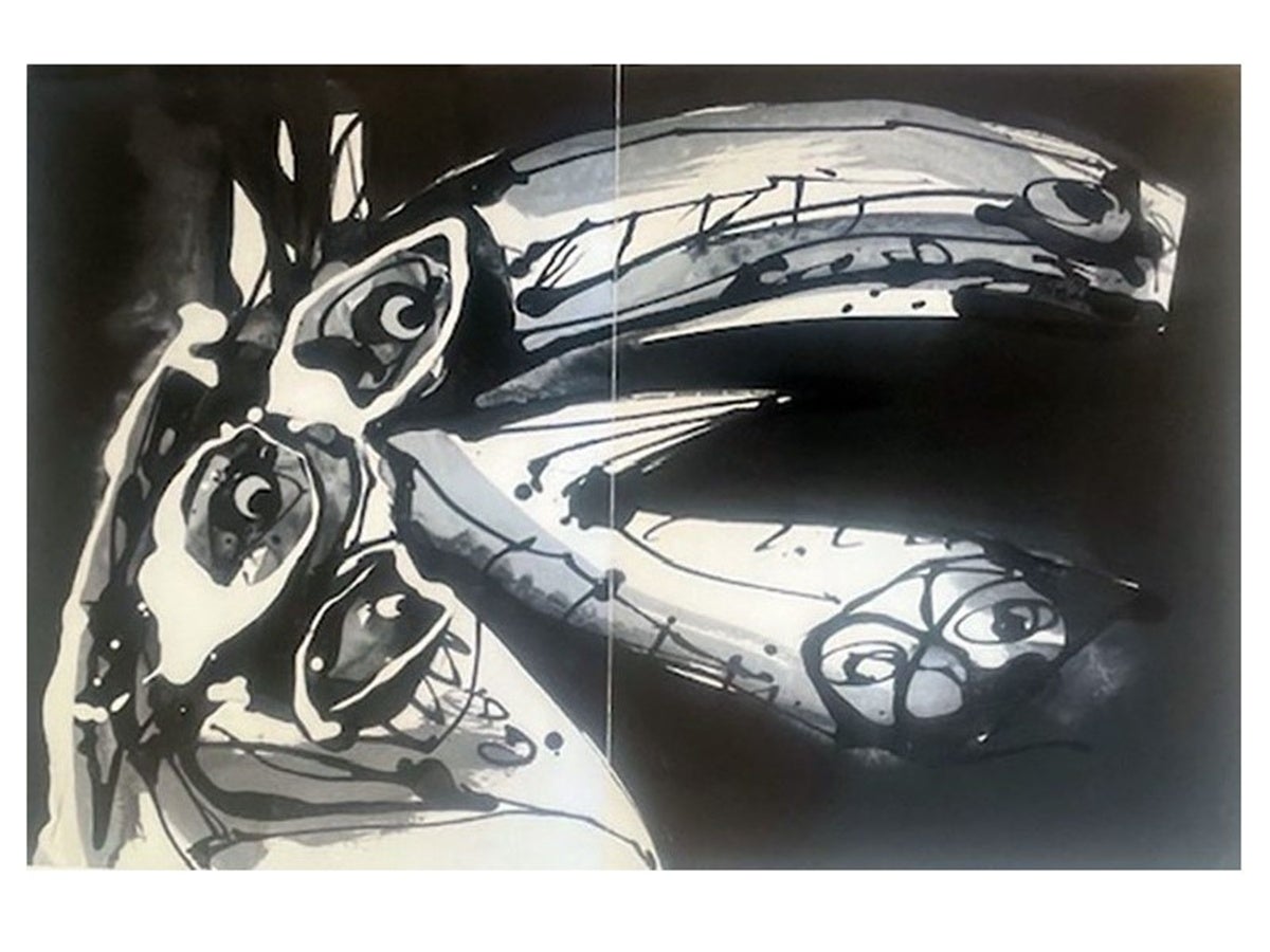 Sèria de litografies titulada 'La muerte y la nada' de l'artista Antonio Saura, per a il·lustrar el llibre 'La muerte y la nada' de Jacques Chessex. Font: https://artesga.com/es/saura/1747-antonio-saura-la-muerte-y-la-nada.html
