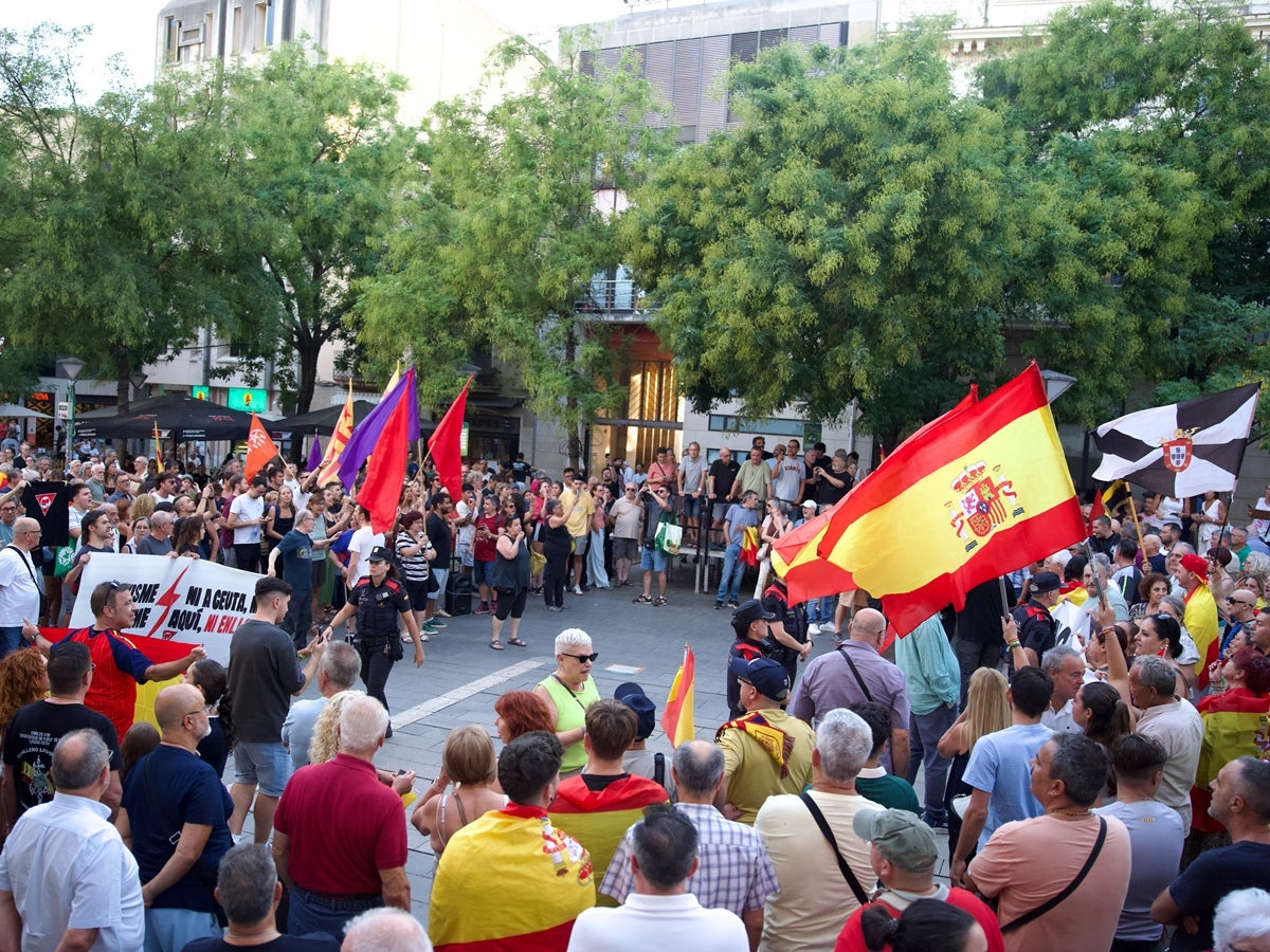 La plaça Sant Roc, aquest vespre. Autor: Luis. 