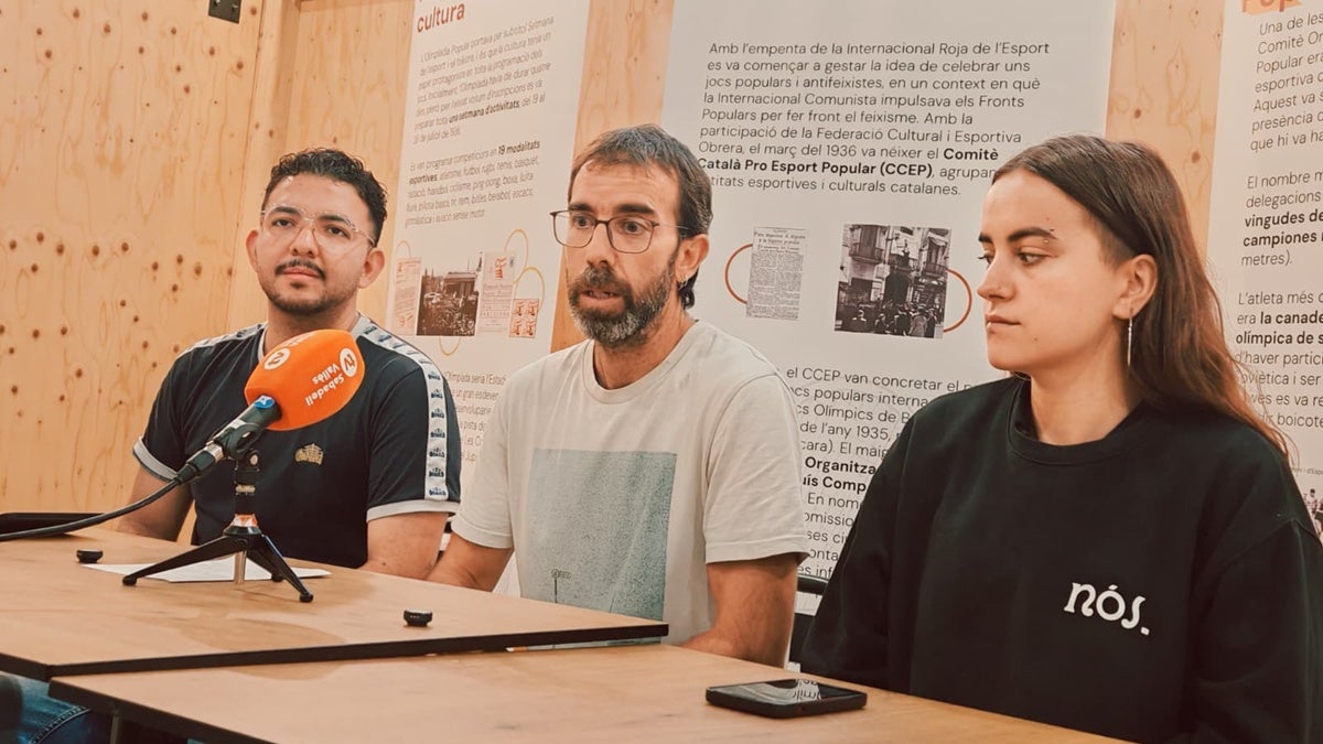 Allan Contreras (PAS), Oleguer Presas (Futbol Caserna) i Irene García (Fundació Neus). Autor: Albert P. 