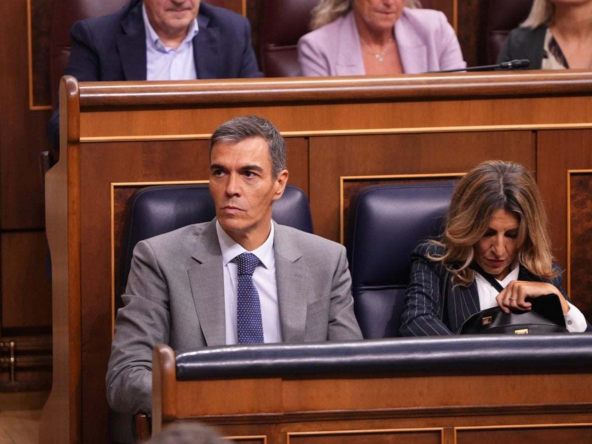 El president del govern espanyol, Pedro Sánchez, i la vicepresidenta, Yolanda Díaz. Autor: ACN. 
