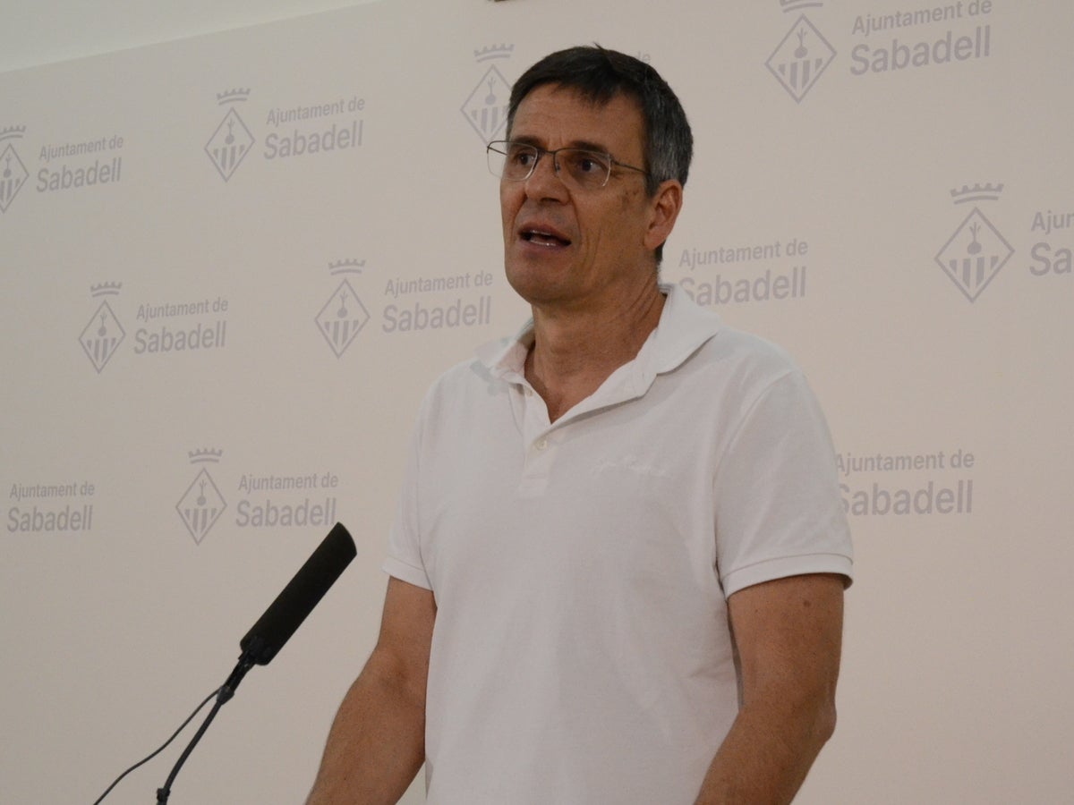 Didier Queloz, premi Nobel de la Física, a la sala de premsa de l'Ajuntament. Autor: Jordi M.