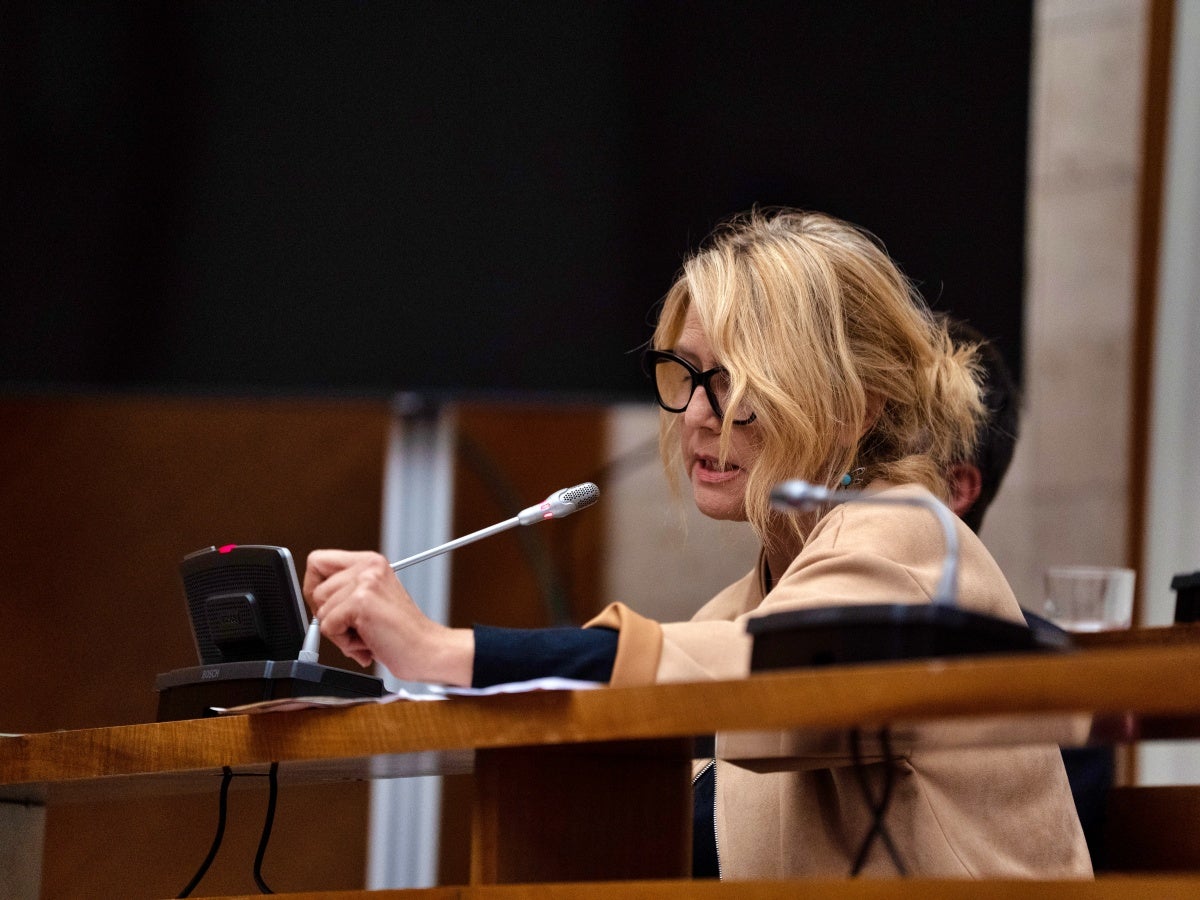 La portaveu d'ERC, Sílvia Renom, al ple d'octubre. Autor: Luis PH.