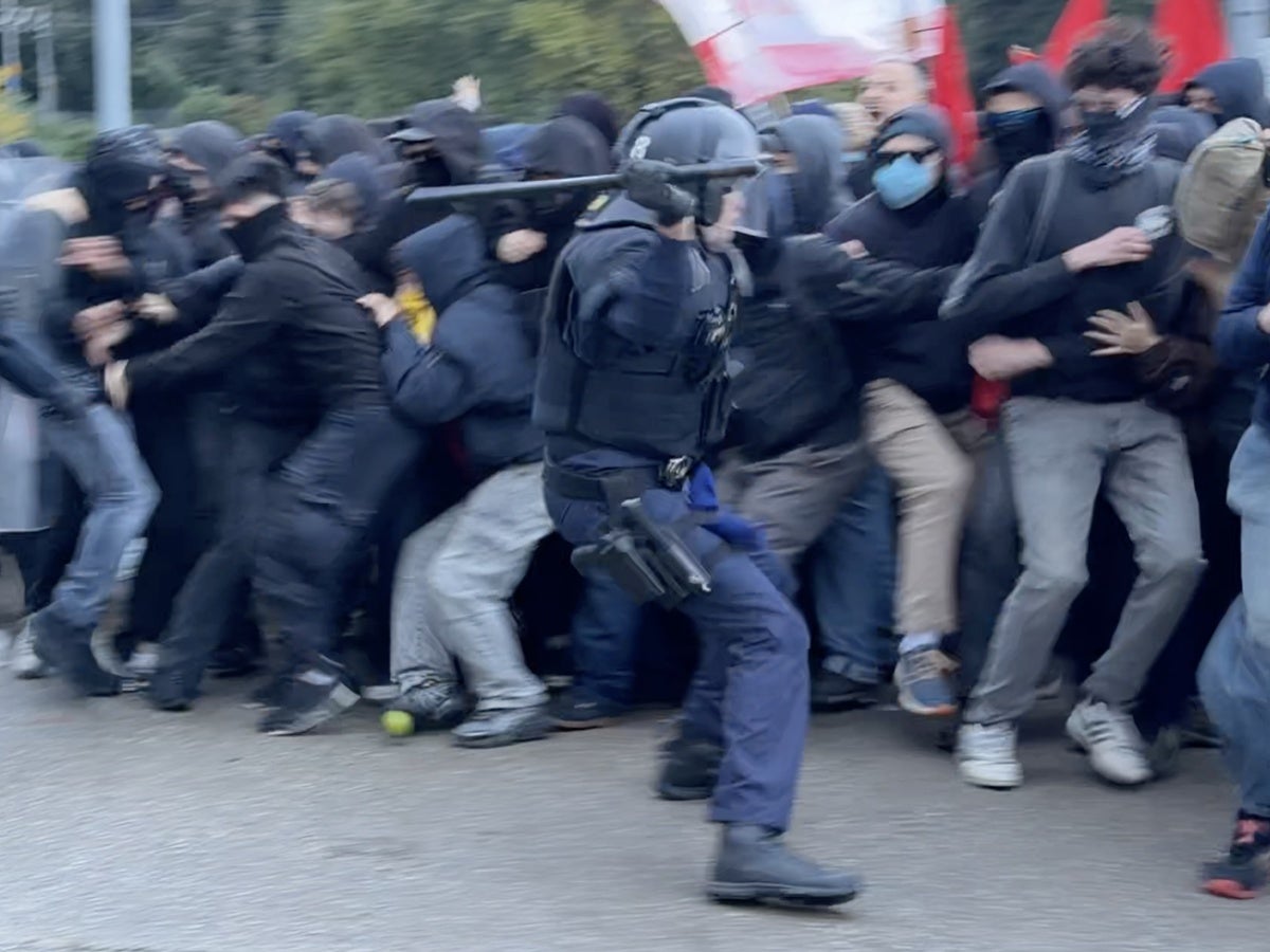 Incidents a la UAB per l'anunciada presència de l'agitador ultra Vito Quiles. Autor: ACN.