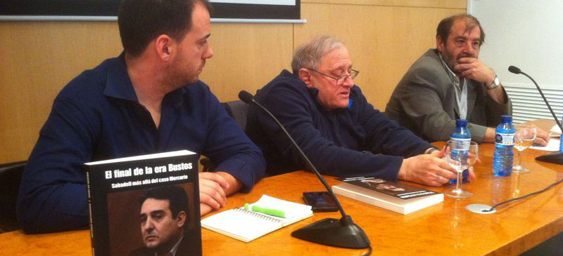 Foto portada: Jordi de Arriba, Xavier Vinader i Antonio Santamaría, al Col·legi de Periodistes de Catalunya. Autor: David B.