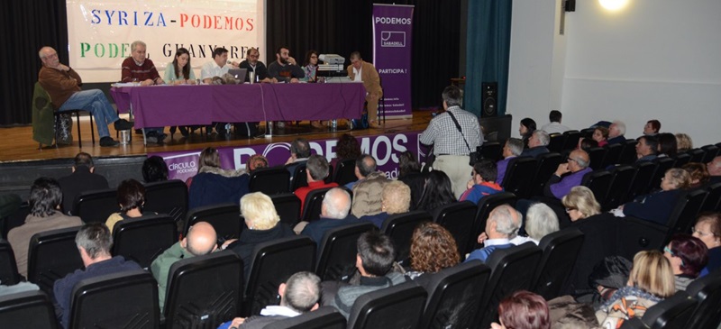 Foto portada: assemblea ciutadana de Podemos a Can Deu, fa dos setmanes. Autor: David B.