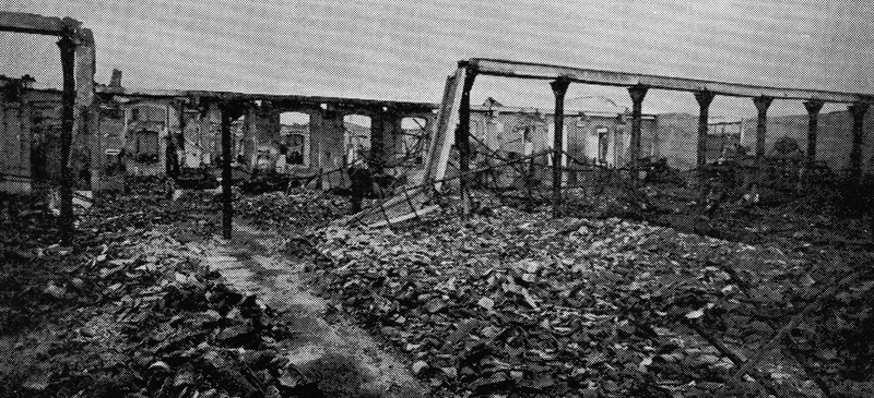 Fabrica fills d'Emili Sallarès destruïda per les tropes de Líster durant la retirada