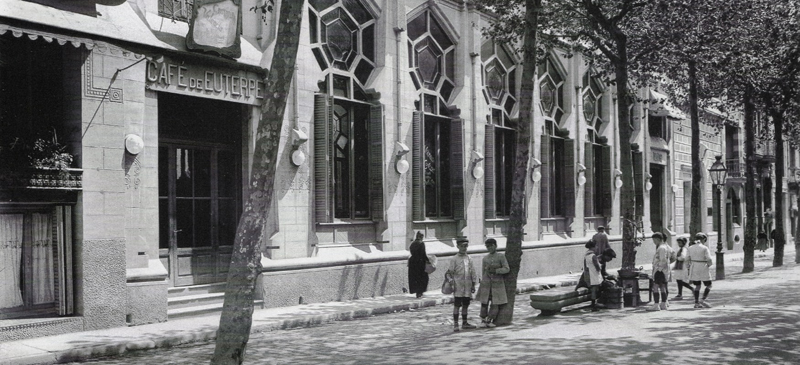 Foto portada: Exterior Cafè Euterpe entre 1916-1920. Autor desconegut. Col·lecció Rossin.