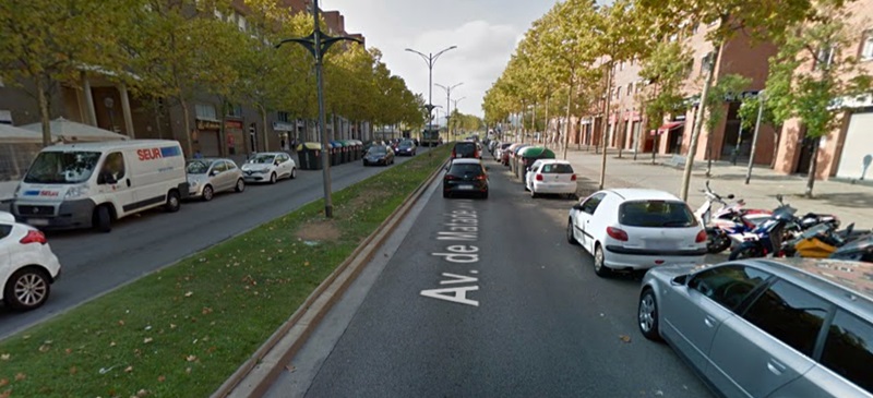 Foto portada: punt de l'avinguda de Matadepera on el conductor temerari va embestir el ciclista de 77 anys. Foto via Google Street View.