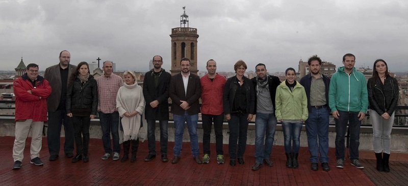 Foto portada: presentació del quatripartit. Autor: Ajuntament / cedida.