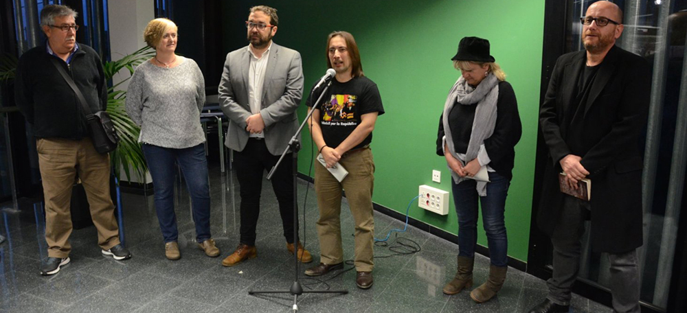 Foto portada: la regidora Marisol Martínez, l'alcalde Fernàndez, Balart, Chacon i Garcia-Planas. Autor: David B.