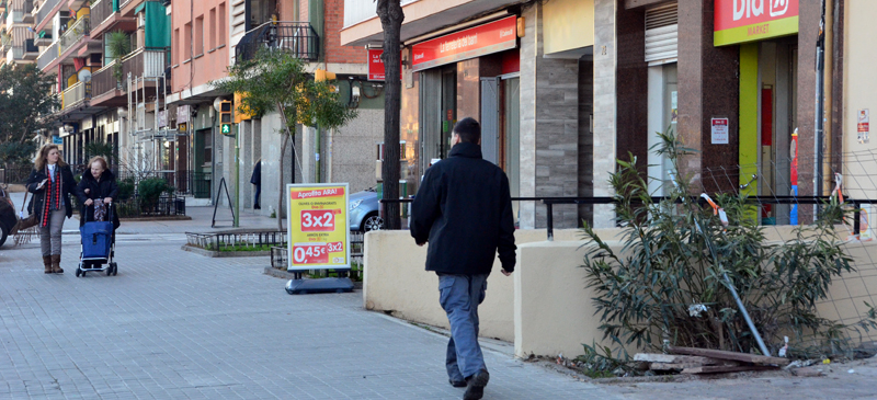 Foto portada: carrer de Sol i Padrís, aquest matí. Autor: David B.