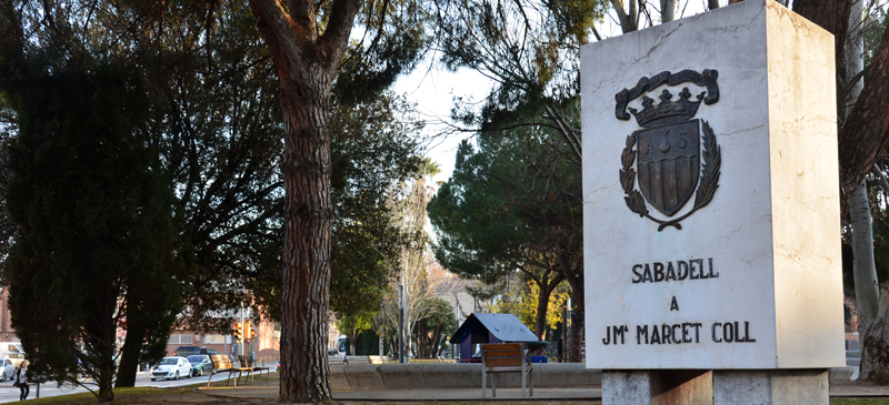 El monument a Marcet, mantingut fins aquest mes de maig. La plaça també canviarà de nom. Autor: David B.