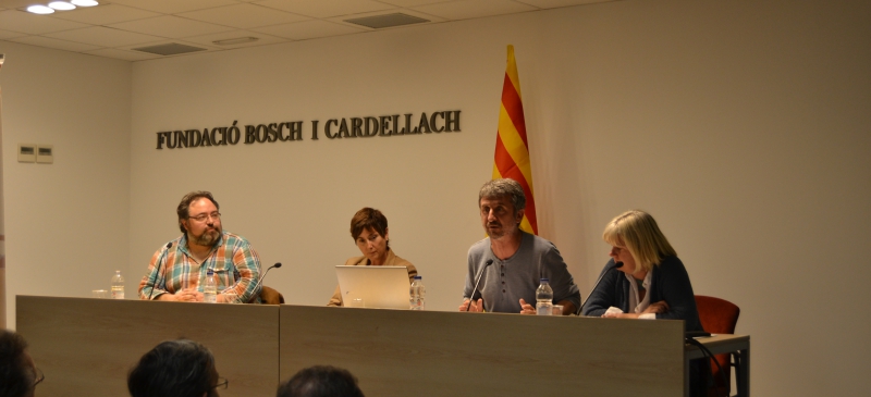 Francesc Baró, Garcia, Marín i Chacon durant la presentació. Autor: L. Arderiu