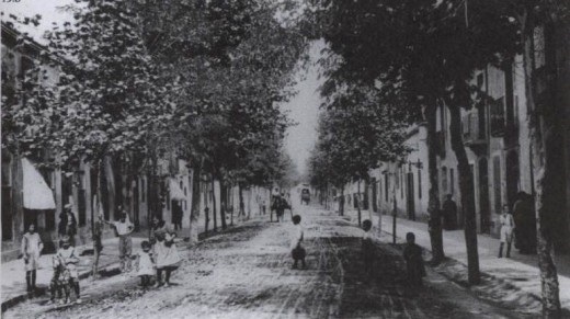 Avinguda Onze de Setembre (abans carrer Nou), a La Creu Alta. Autor: Vicenç Major/AHS (1920 aproximadament)