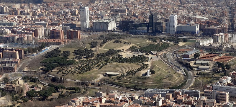 Imatge aèria del parc de Catalunya. Foto: J.Fernández.