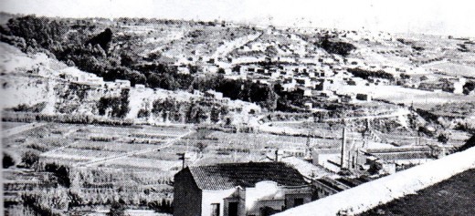 Vista panorámica del barrio en la década de 1950.