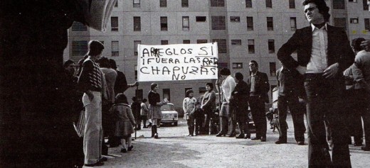 Una de les manifestacions sobre el estado del barrio. 