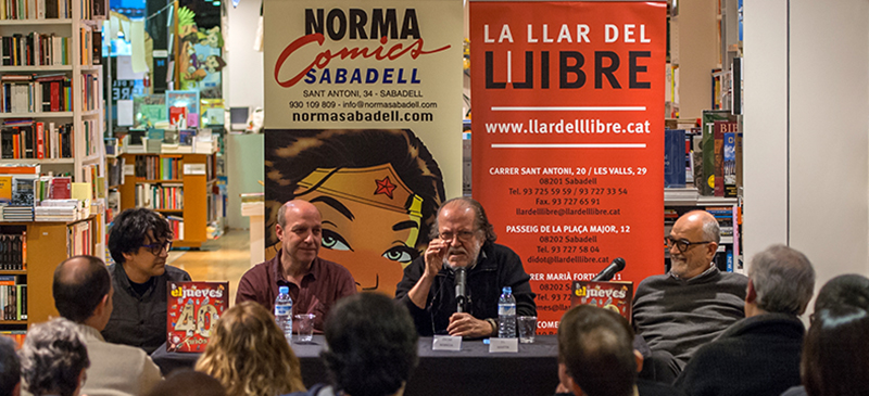 Riera, Nebreda, Peregrina i Martín, durant la presentació. Foto portada: MA Claveria.