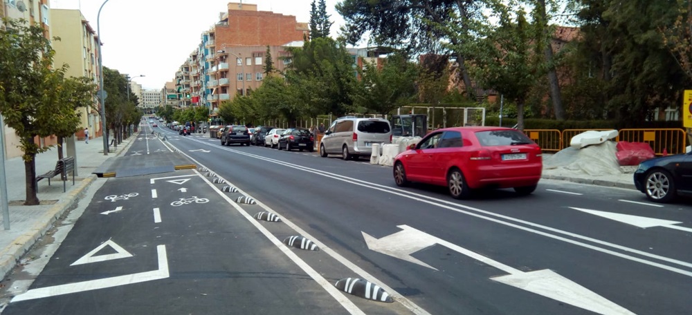 Reordenació de l'avinguda de la Concòrdia, des de la Gran Via. Autor: David B.