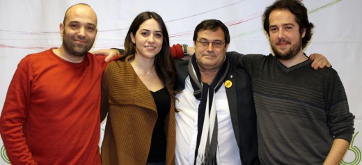 Els quatre regidors d'UpC: Joan Berlanga, Elena Hinojo, Ramon Vidal i Eduard Navarro, Unitat pel Canvi
