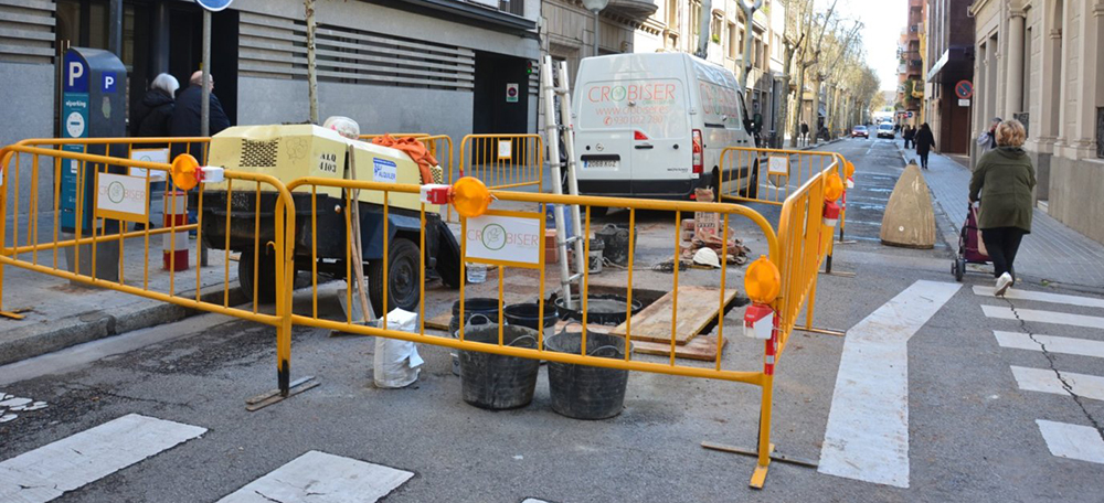 Obres carrer Indústria. Autor: David B.