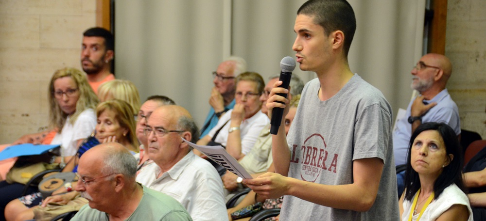 El representant de l'Obrera, a la sala de plens. Autor: David B.