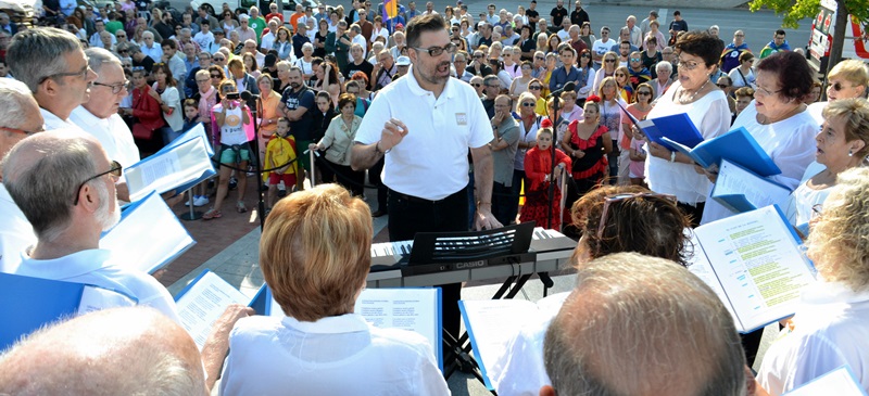 Els Cantaires de Can Feu, aquest dilluns. Autor: J.d.A.