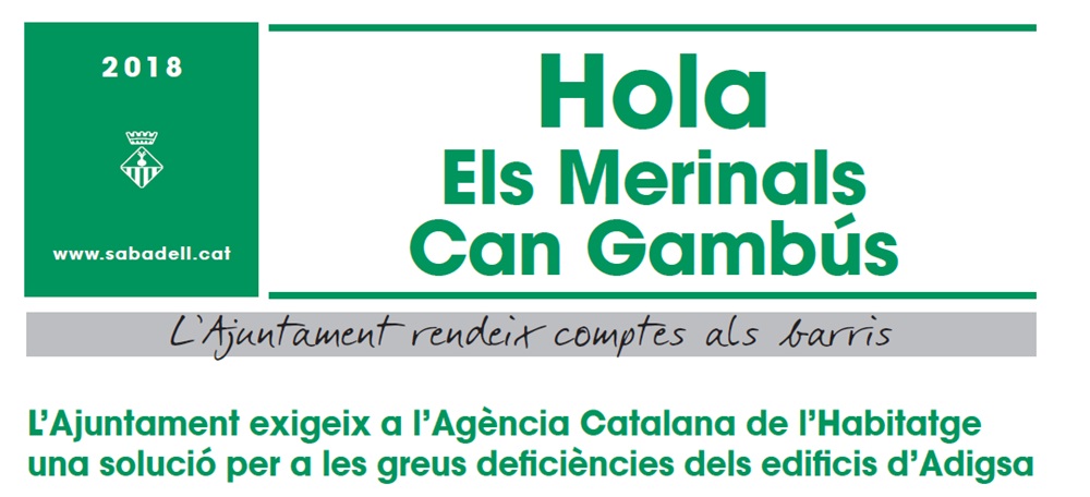 Foto portada: la portada de la publicació Hola Els Merinals Can Gambús.