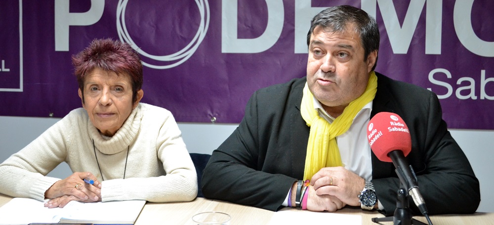Ramon Vidal, a la dreta, aspira a repetir com a secretari general a Sabadell. Autor: J.d.A.