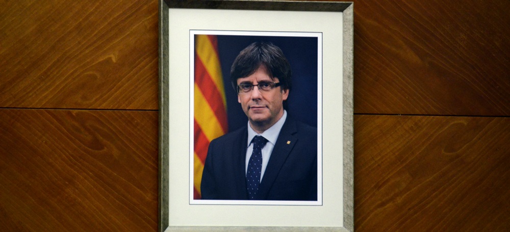 El retrat de Puigdemont, aquest dijous. Autor: David B.