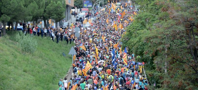 Marxa per la Llibertat carretera de Mollet