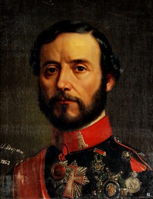 Joan Prim el 1862. Retrat d'Eusebio Valldeperas. 