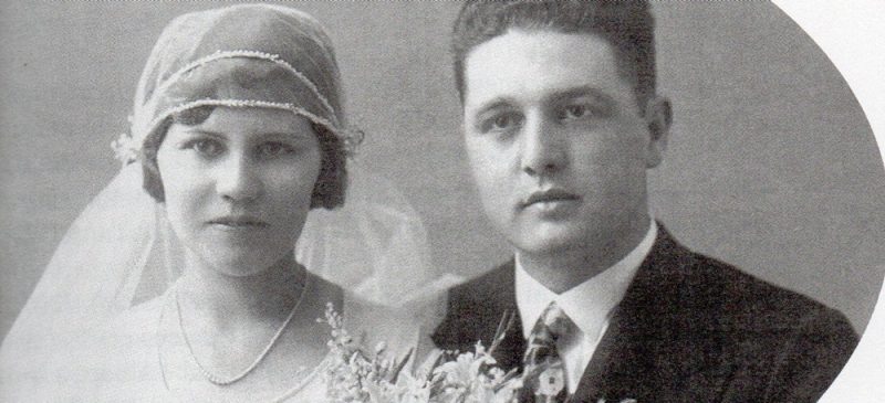Francesc Monràs i Teresa Vinyes el dia del seu casament (1930). Autor desconegut/Arxiu Monràs/Vinyes.