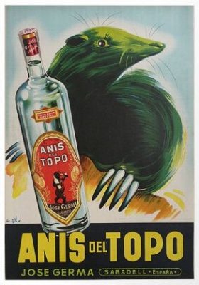Un cartell de l'Anís del Topo