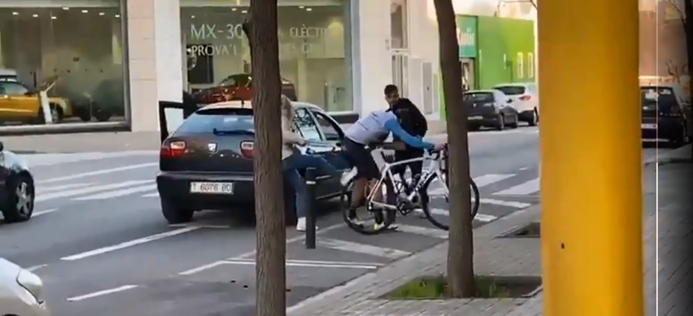 Agressió a un ciclista