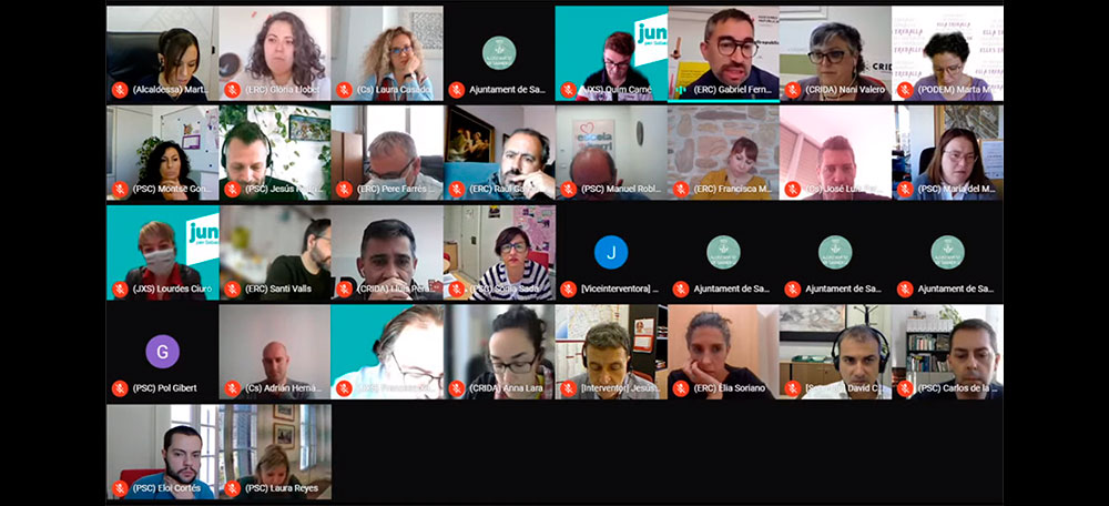 Foto portada: els regidors al ple de Sabadell. Autor: captura de pantalla.
