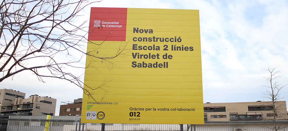 Foto portada: inici d'obres de l'escola Virolet, a Can Llong. Autora: Alba Garcia.