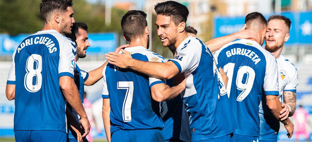 Juan Ibiza celebrant un gol aquesta temporada. Autor: CES.