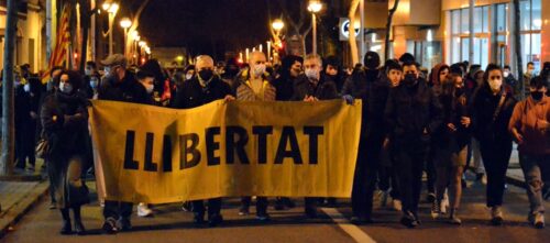 Foto portada: manifestació Pablo Hasél a Sabadell. Autor: J.d.A.