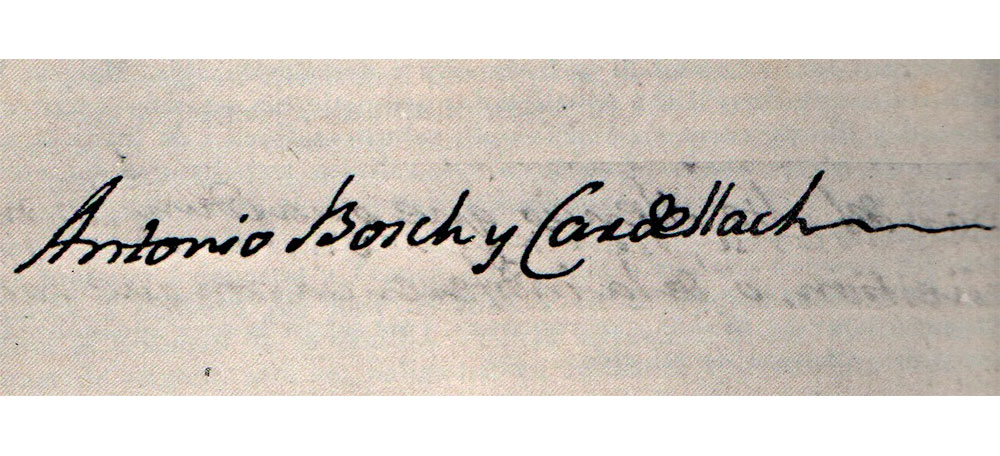 Signatura d'Antoni Bosch i Cardellach